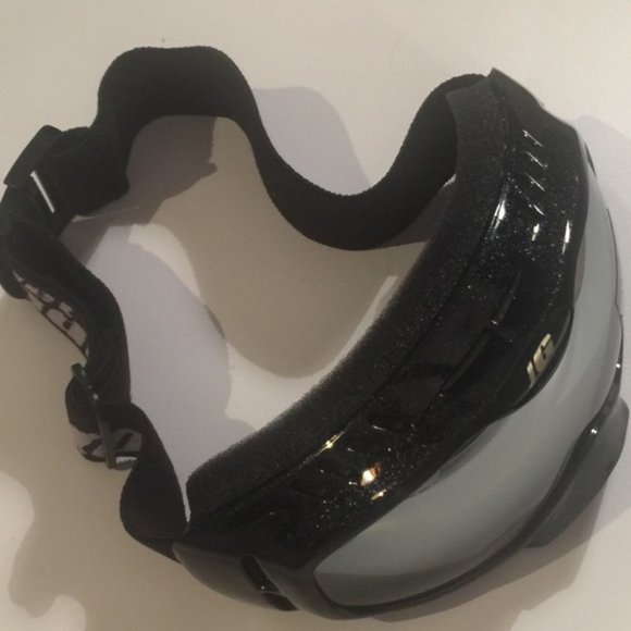 Goggles gradient gray black mirrored lens anti fo!